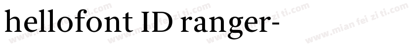 hellofont ID ranger字体转换